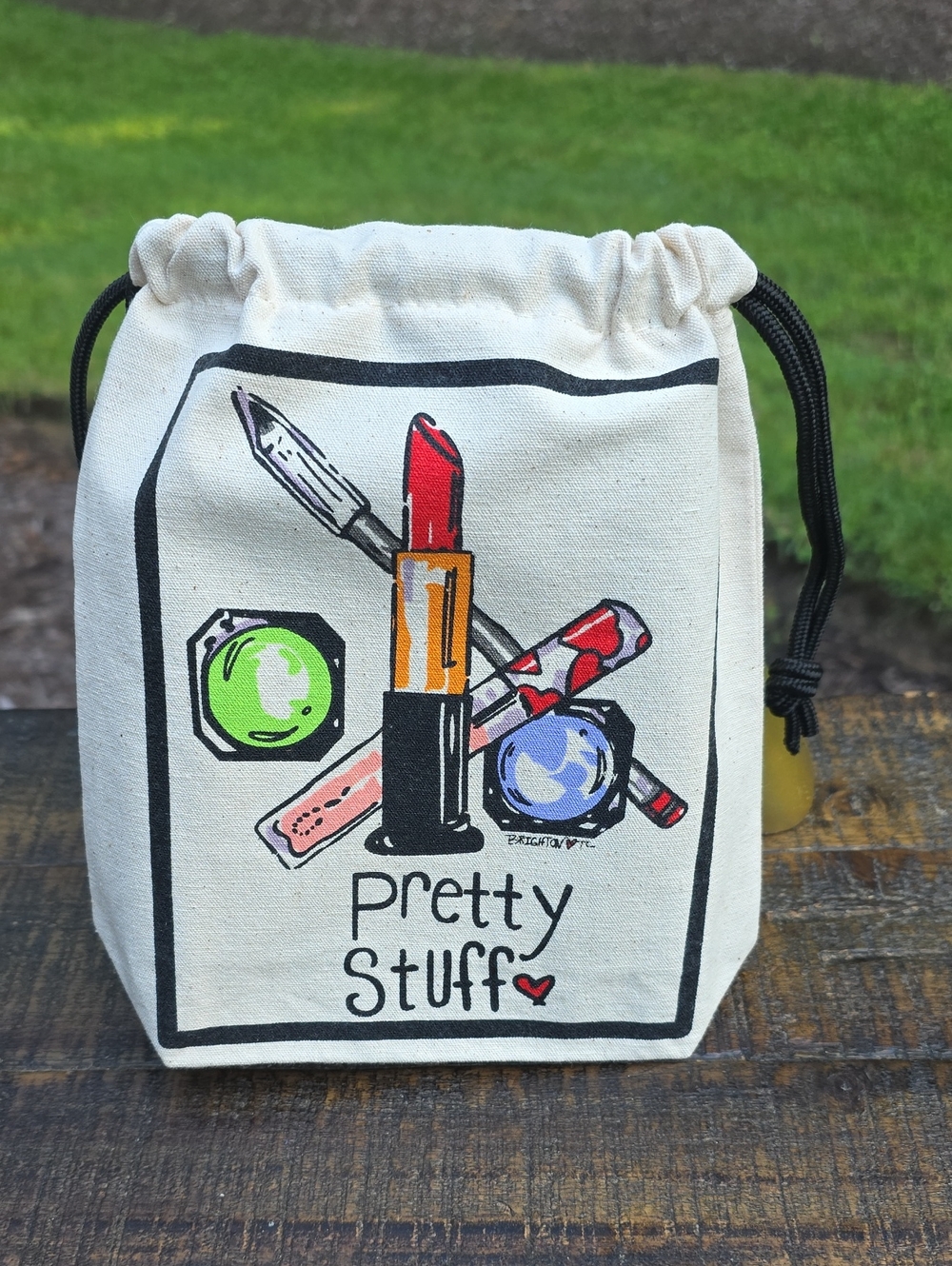 Brighton Canvas Drawstring Cosmetic Bag